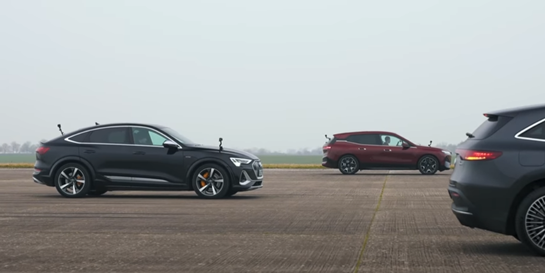Drag Race BMW iX vs Tesla Model X vs Audi ETron vs Mercedes EQC Electric Car Rankings